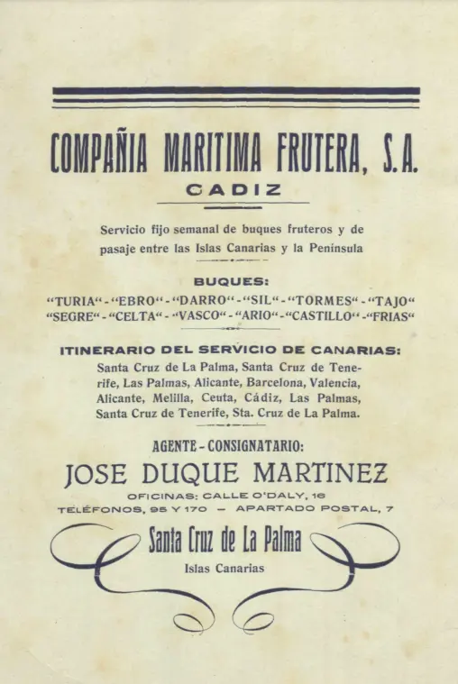 Programa Bajada de La Virgen, 1945.